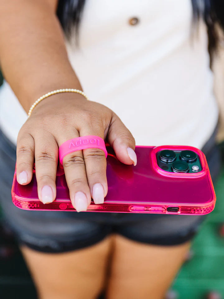 Clear Neon Pink
