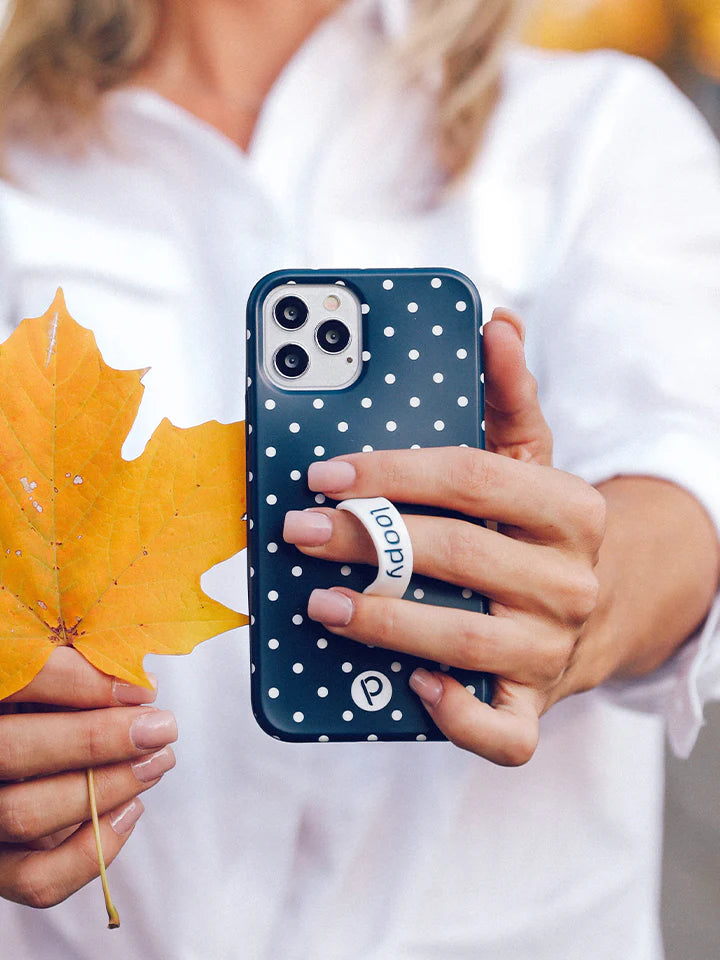 Navy Polka Dot