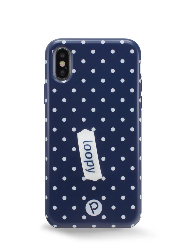 Navy Polka Dot
