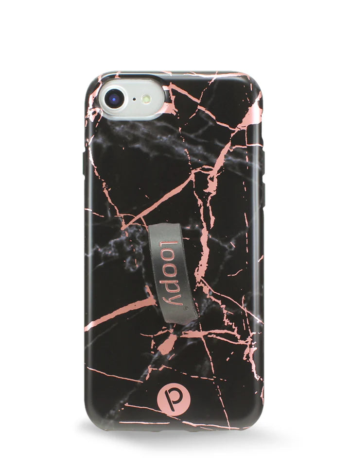 Black Rose Marble Metallic