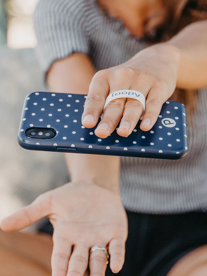 Navy Polka Dot