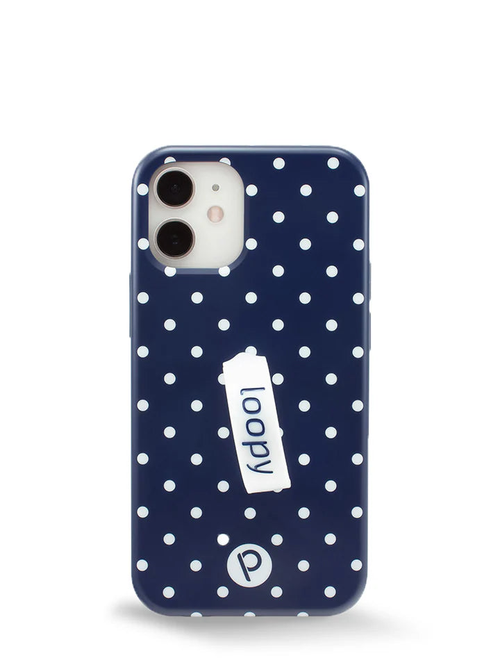 Navy Polka Dot