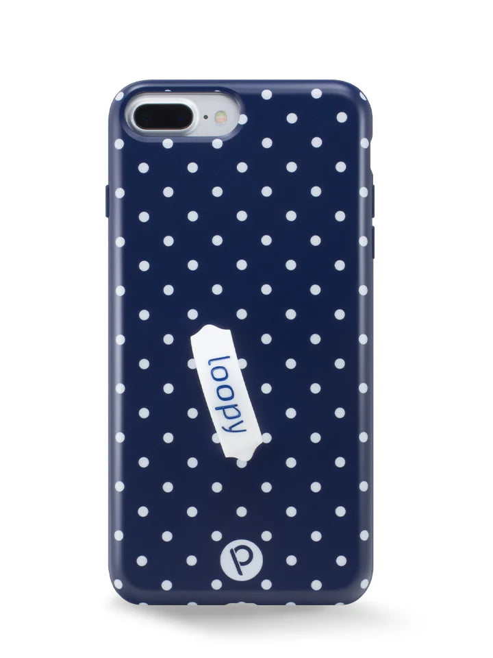 Navy Polka Dot