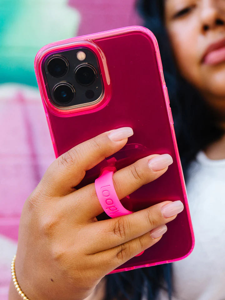Clear Neon Pink